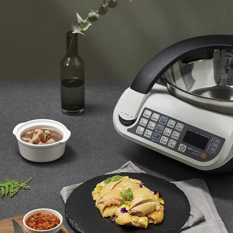 E15 Intelligente Küchen Roboter Maschine 220V 2.8L Haus Küche Lebensmittel Maschine Automatischer Kochtopf Mit Niedrigem Öl Rauch רובוZ-Cor 3,5