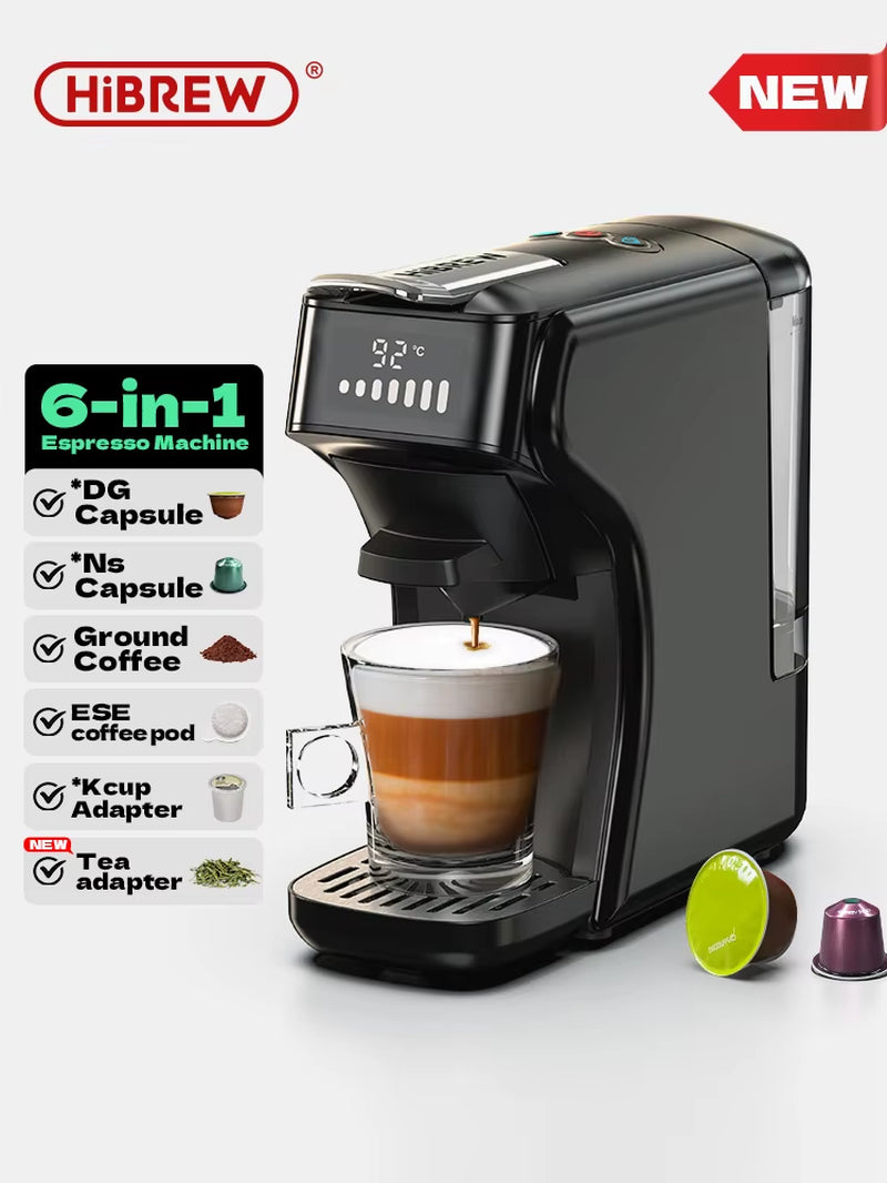 Hibrew 6In1 Kapselkaffeemaschine Heiß/Kalt Mehrere Espresso Cafetera Cappuccino Kaffeemaschine Dolce Gusto Nespresso Pulver H1B