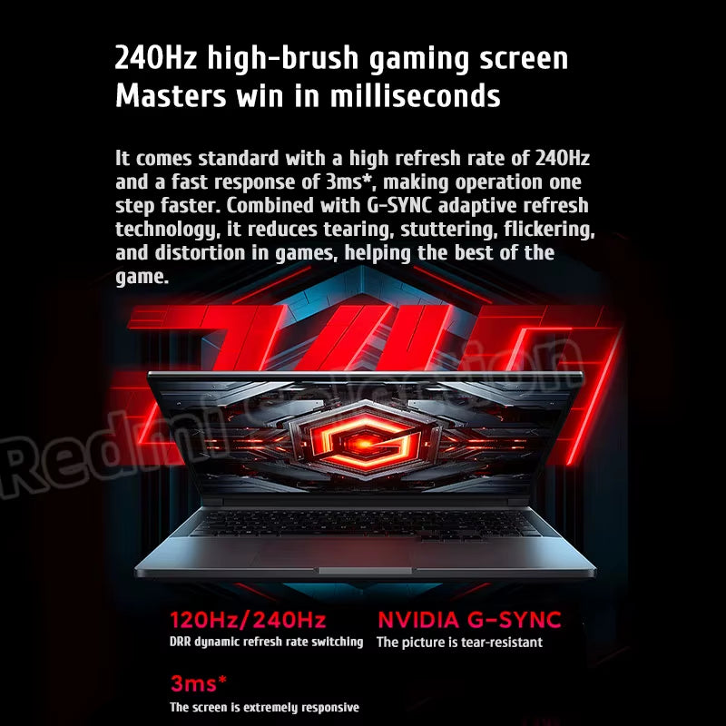 Xiaomi Redmi G Pro Gaming-Laptop 2024 Core I9-14900Hx/I7-14650Hx RTX 4060 RAM 16 GB/32 GB DDR5 1 TB SSD 16-Zoll 240 Hz Bildschirm-Pc