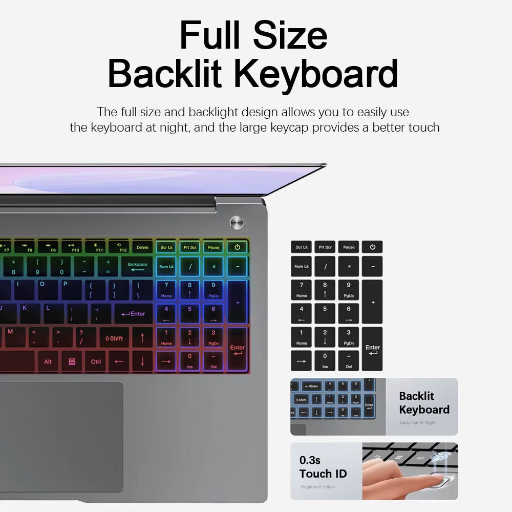 Crelander I7 Gaming Laptop 15,6 Zoll Ips Bildschirm Intel 11. Gen I7-1185G7 Nvidia Geforce Mx450 Gpu Gamer Notebook Computer