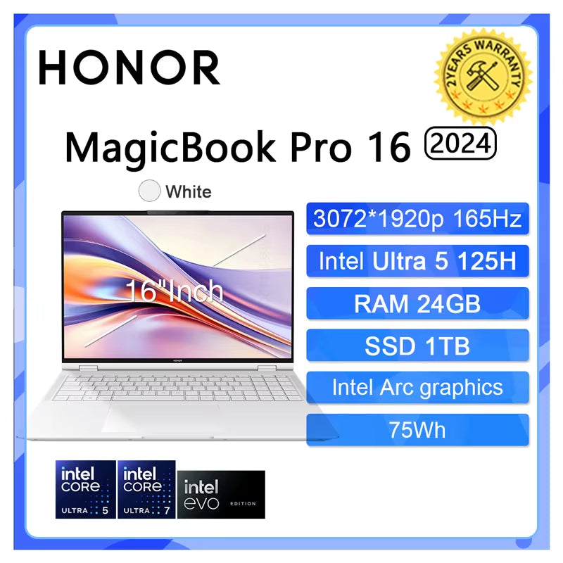 HONOR Magicbook Pro 16 HUNTER Gaming Laptop Intel Ultra 5 7 NVIDIA RTX 4060 24 32 GB 1 TB 16 Zoll 3K 165 Hz Gamer Computer PC