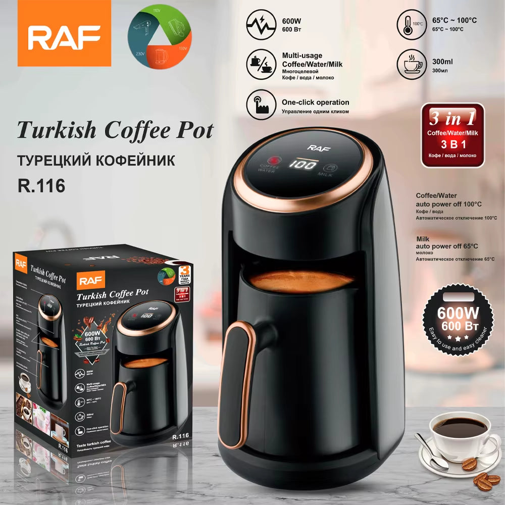 Automatische Türkische Kaffeemaschine, Kabelloser Elektrischer Topf, Tragbare Reise-Kaffeemaschine, 600 W, 220 V