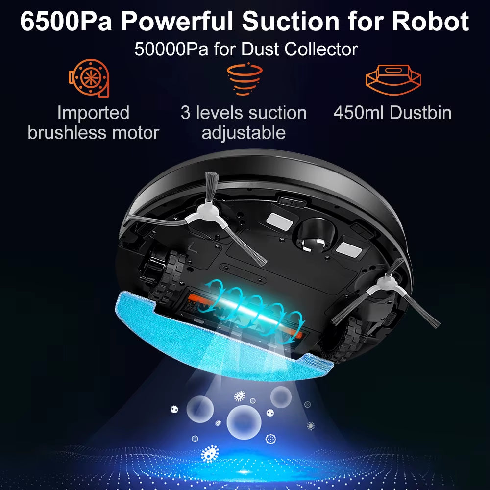 Roboterstaubsauger K30 – Mit Selbstentleerendem Staubbehälter, Dual-Laser-System, Uv-Desinfektion, Multi-Etagen-Kartierung, Intelligenter Teppicherkennung & 240 Min Laufzeit Staubsauger Robot