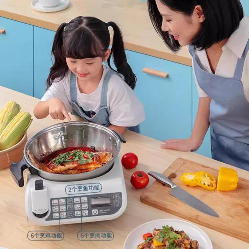 E15 Intelligente Küchen Roboter Maschine 220V 2.8L Haus Küche Lebensmittel Maschine Automatischer Kochtopf Mit Niedrigem Öl Rauch רובוZ-Cor 3,5