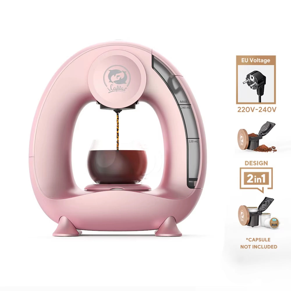 Tragbare Kaffeemaschine, Amerikanische Kapselkaffeemaschine Mit Niedrigem Dezibelwert, Kompatibel Mit Kaffeepulver Und K-Bechern, Originalkapseln