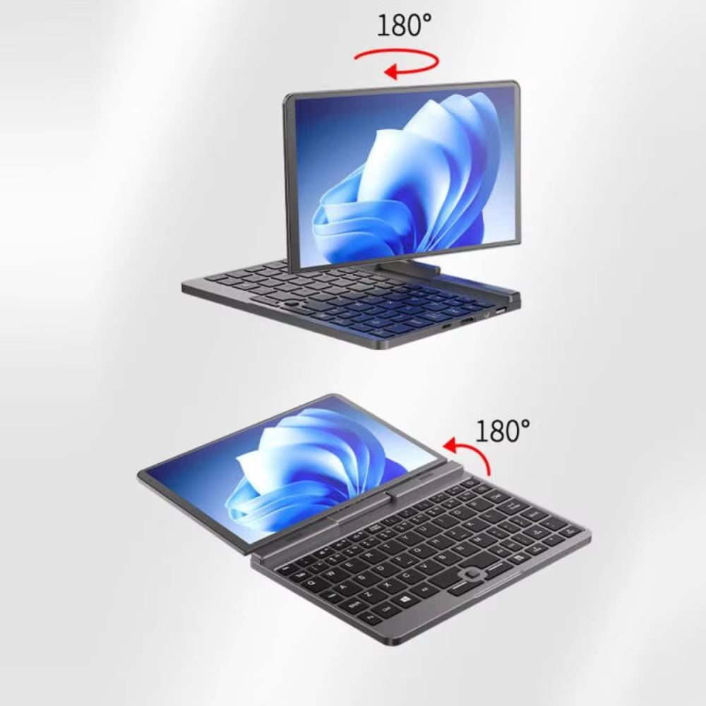 Crelander P8 Mini-Gaming-Laptop 8-Zoll-Touchscreen Intel Erle See N100 12GB DDR5 Windows 11 Wifi 6 Kleine Tasche Laptop