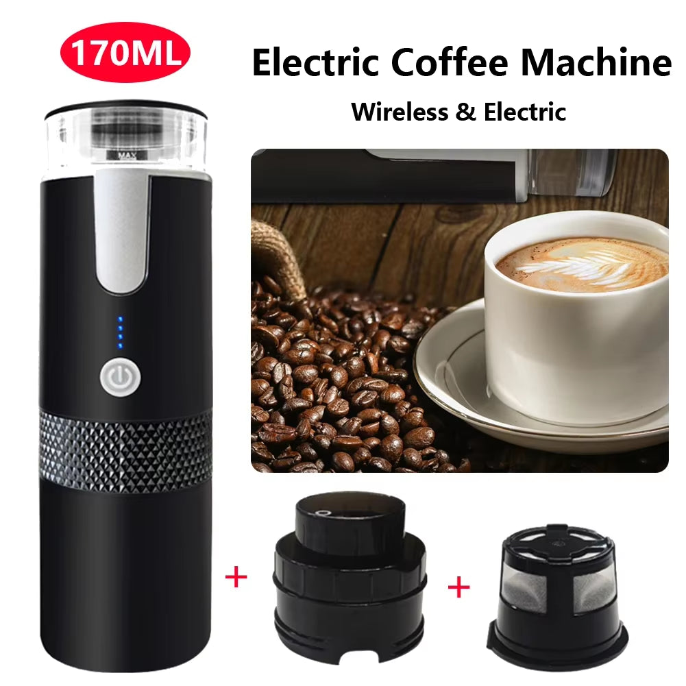 170 Ml Elektrische Kaffeemaschine, Tragbare Automatische Kaffeemaschine, Kompatibel Mit Kapsel Und Gemahlenem Kaffee Für Zuhause, Küche, Büro