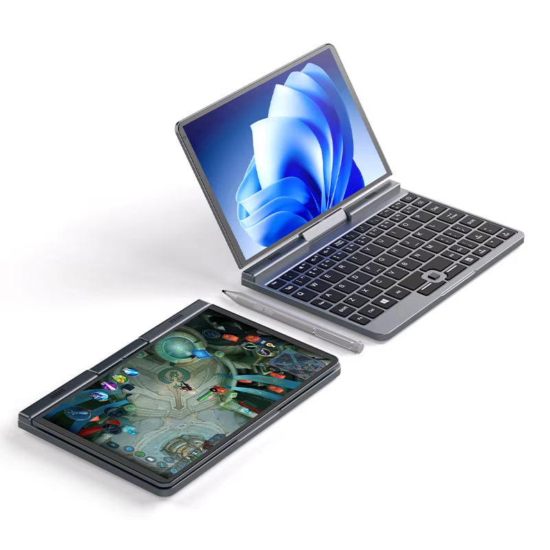 Crelander P8 Mini-Gaming-Laptop 8-Zoll-Touchscreen Intel Erle See N100 12GB DDR5 Windows 11 Wifi 6 Kleine Tasche Laptop