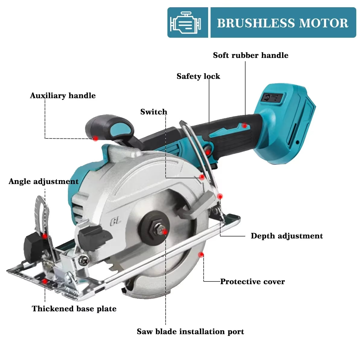 Bürstenlose Elektrische Stichsäge, Winkelschleifer, Elektrischer Schlagschrauber, Bohrer, Kreissäge, Hammerbohrer, Kombi-Bits, Elektrowerkzeug-Sets