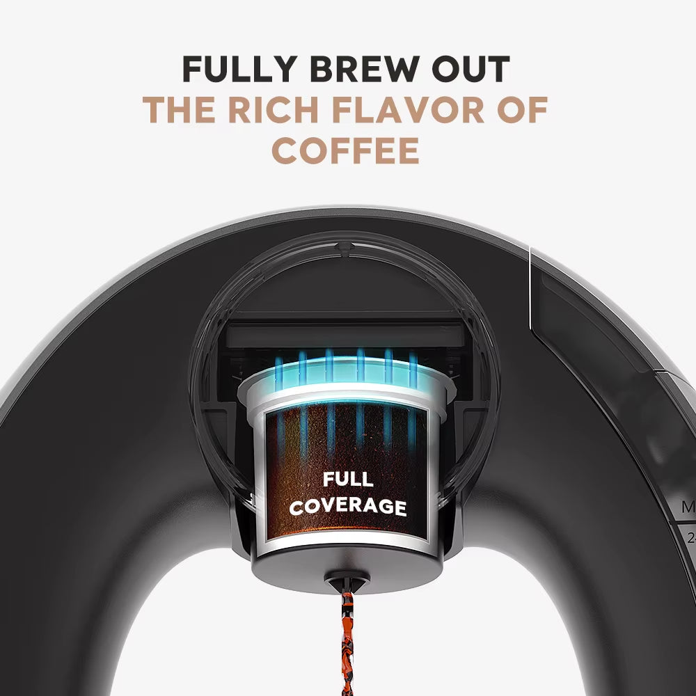 Tragbare Kaffeemaschine, Amerikanische Kapselkaffeemaschine Mit Niedrigem Dezibelwert, Kompatibel Mit Kaffeepulver Und K-Bechern, Originalkapseln