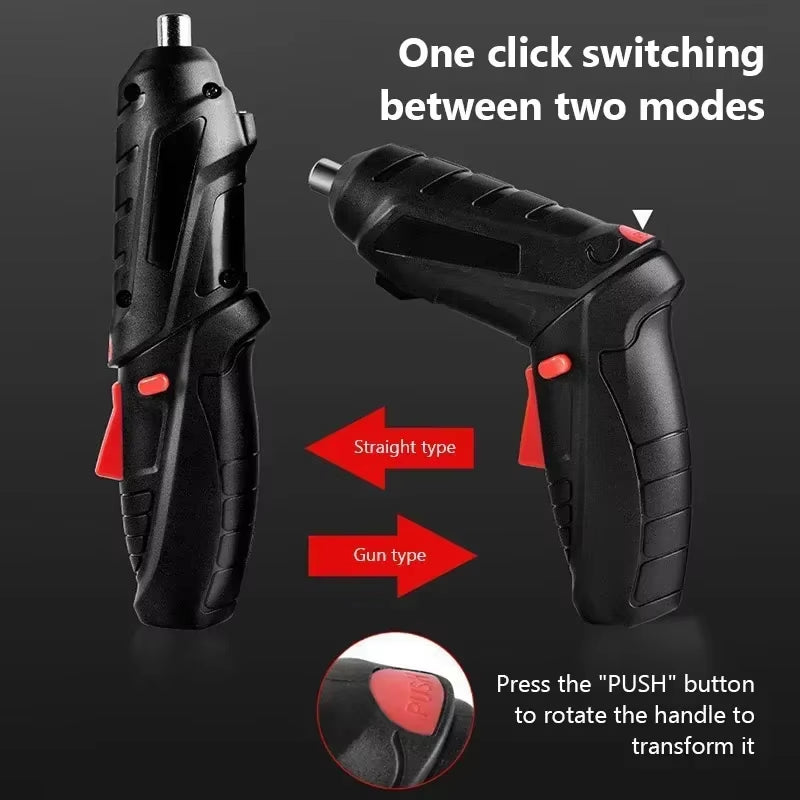 47 Stücke Elektrische Schraubendreher Cordless Elektrische Kit Haushalt Kleine Elektrische Bohrer Fahrer Front LED Licht Einfach Für Kleine Hause Werkzeuge