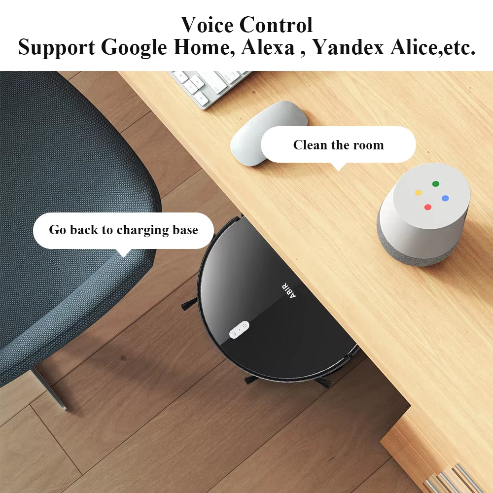 Roboter-Staubsauger ABIR G20S, Ki-Kartennavigation,Superintelligente Partition,Mit Speicher,Wifi-App,6000Pa Starke Saugleistung, Intelligentes Nasswischen, Desinfektion, Funktioniert Mit Alexa Und Google Assistant