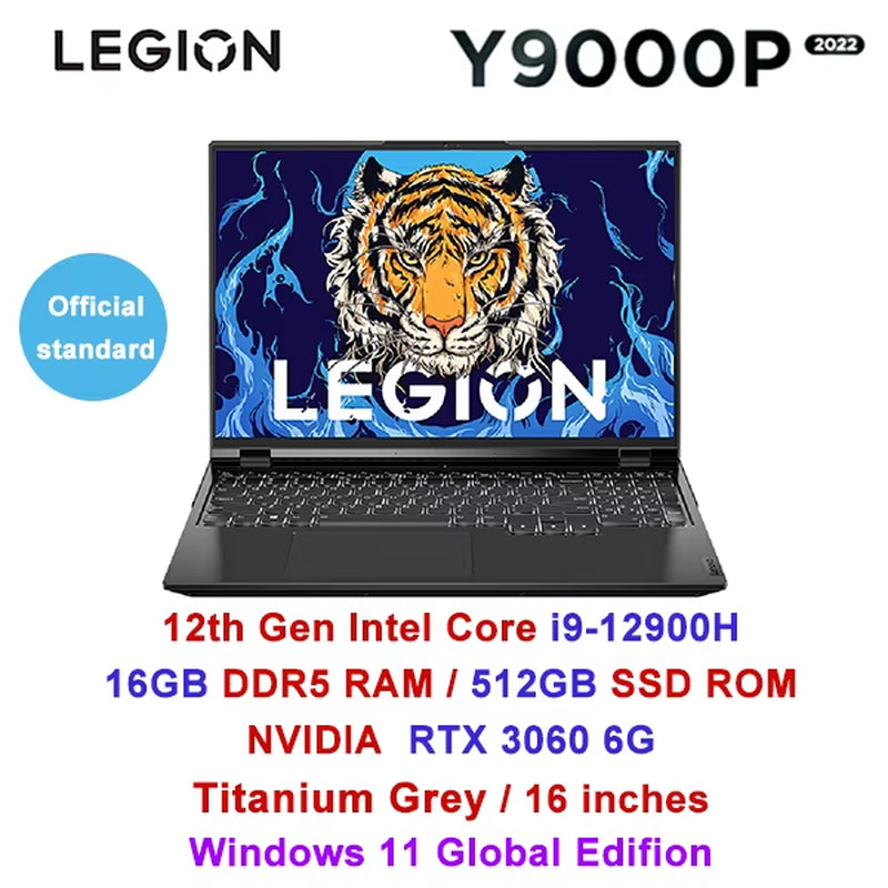 Lenovo Legion Y9000P 2023 16 Zoll Gaming Esports Laptop 32G 2T Ssd Rtx 4060/4080 13. Intel I5-13500HX/I9-13900HX Gamer Notebook