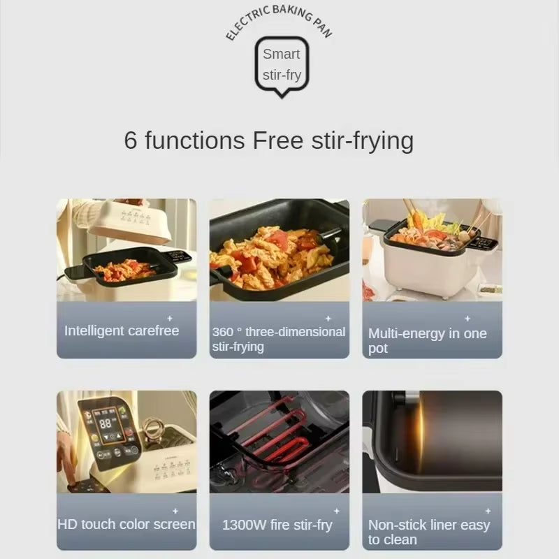 Küche Roboter Maschine 220V Smart Automatische Rotation Rühren-Braten Smart Braten Roboter Mutfak Robotlar Robo De Cozinha