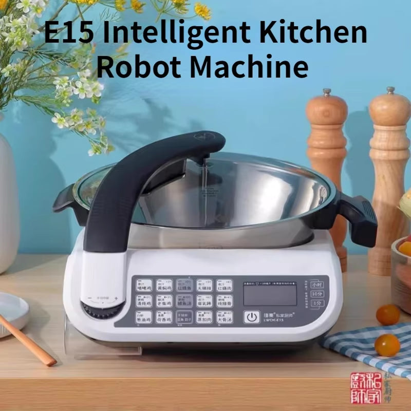 E15 Intelligente Küchen Roboter Maschine 220V 2.8L Haus Küche Lebensmittel Maschine Automatischer Kochtopf Mit Niedrigem Öl Rauch רובוZ-Cor 3,5