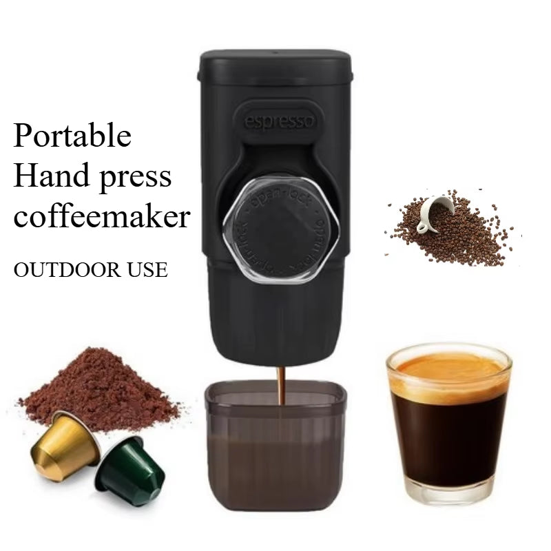 Portable Espresso Maker Mini Manual Espresso Machine 2 in 1 Small Travel Coffee Machine Perfect Gifts for Camping Picnic Hike