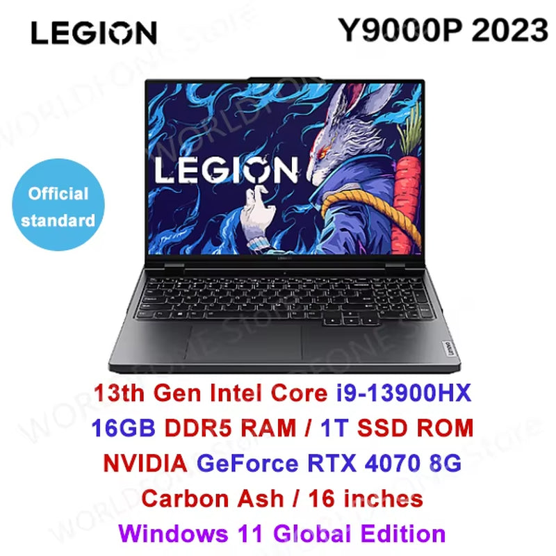 Lenovo Legion Y9000P 2023 16 Zoll Gaming Esports Laptop 32G 2T Ssd Rtx 4060/4080 13. Intel I5-13500HX/I9-13900HX Gamer Notebook
