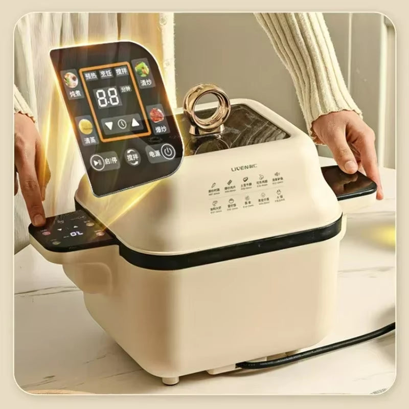 Küche Roboter Maschine 220V Smart Automatische Rotation Rühren-Braten Smart Braten Roboter Mutfak Robotlar Robo De Cozinha