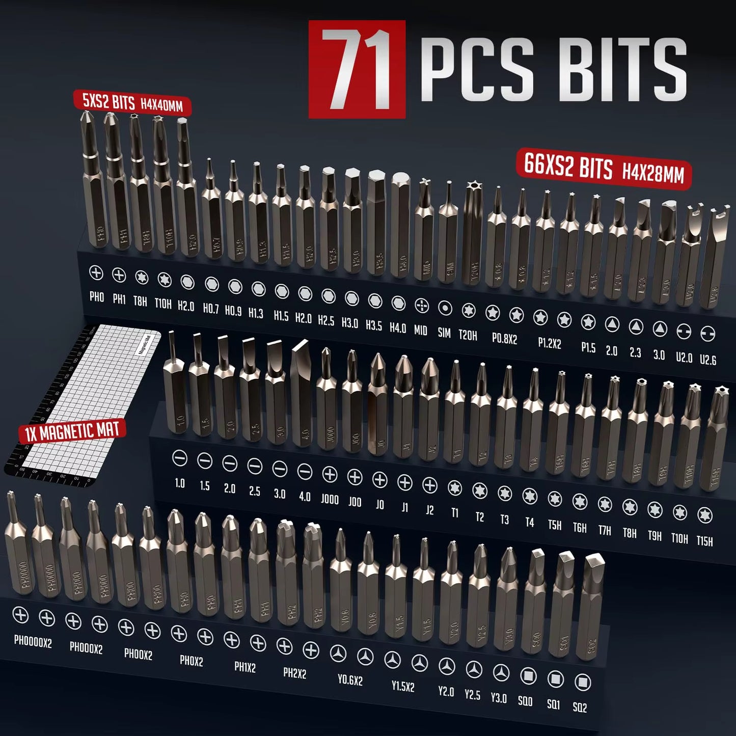 75-In-1-Präzisions-Elektroschrauber-Set, Kabelloser Magnetischer Reparatur-Werkzeugkasten Mit Led-Licht Für PC, Iphone, Kamera, Uhren, Brille