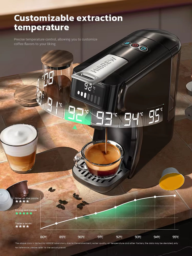 Hibrew 6In1 Kapselkaffeemaschine Heiß/Kalt Mehrere Espresso Cafetera Cappuccino Kaffeemaschine Dolce Gusto Nespresso Pulver H1B