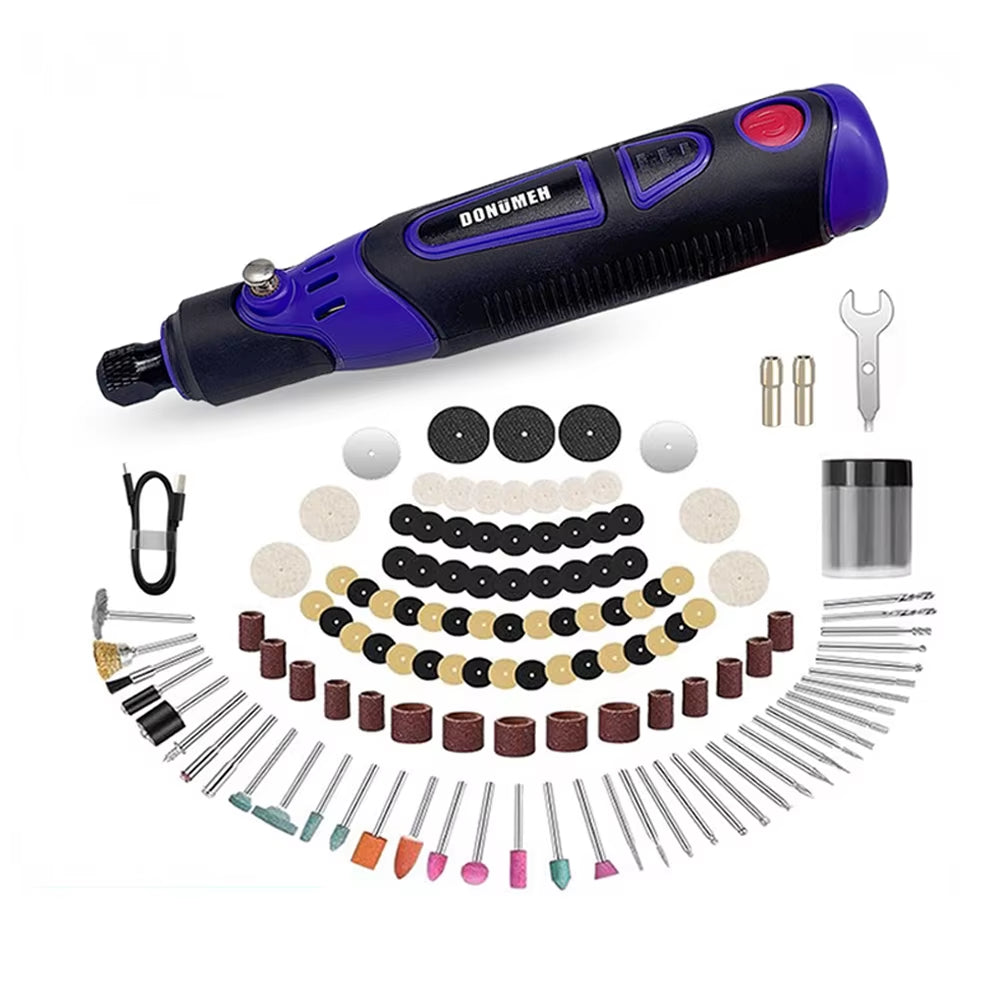 Mini-Bohrmaschine, Multifunktionaler Schleifer, 3-Gang-Usb-Elektrowerkzeug Mit Gravurstift Und Zubehör-Set, Heim-Diy-Drehwerkzeug