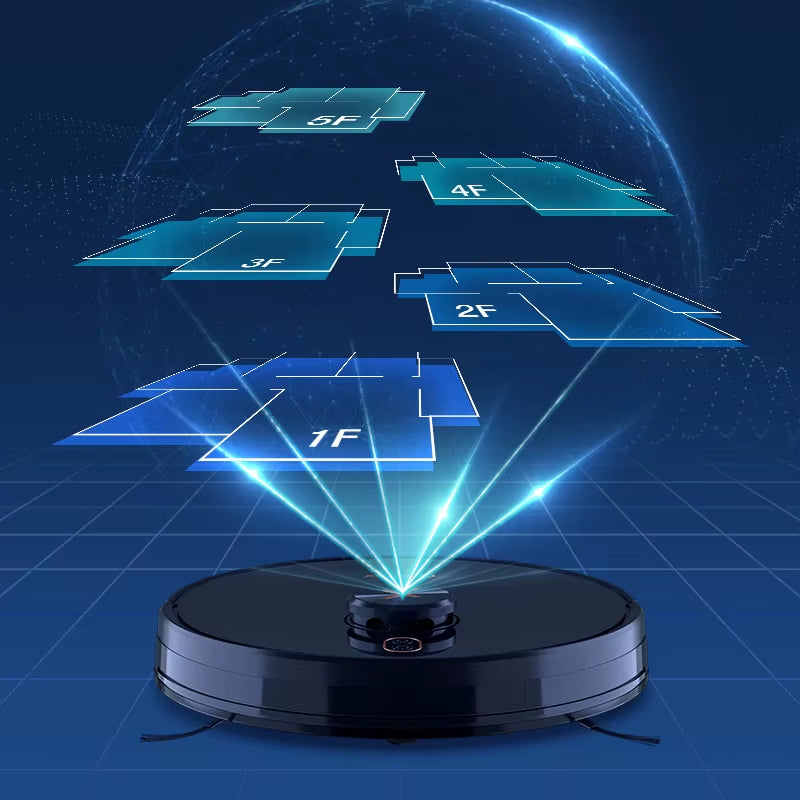 Staubsauger Roboter Neatsvor X600Pro 6000Pa Laser Navigation Staubsauger Kabellos, APP Virtuelle Wand, Haltepunkt Reinigung, Ziehen Reinigung Bereich, Wischen Waschen Staubsauger Robot