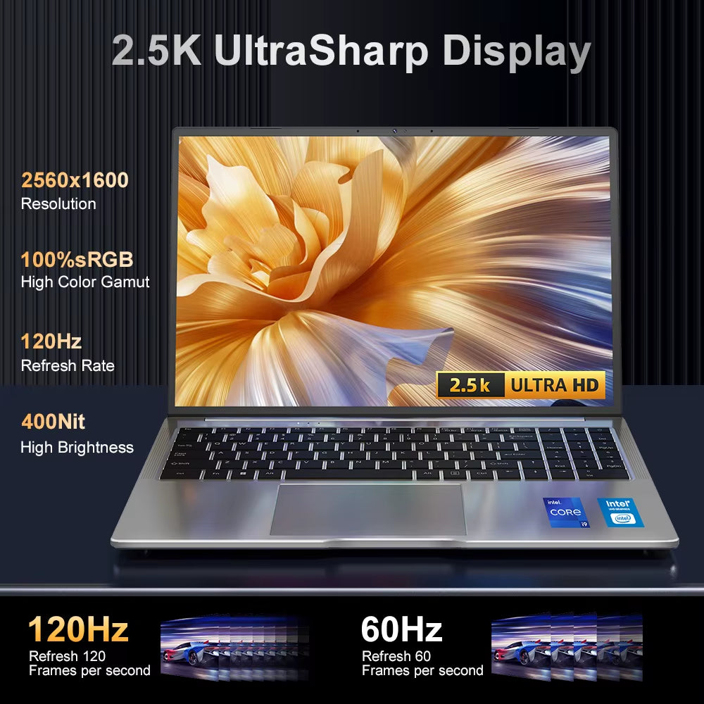 Ninkear N16 Pro Gaming Laptop 12. Intel I9-12900Hx 16-Zoll 2,5 K Ips 120Hz Computer 32GB DDR4 1TB SSD Wifi 6 Gesichts Erkennung