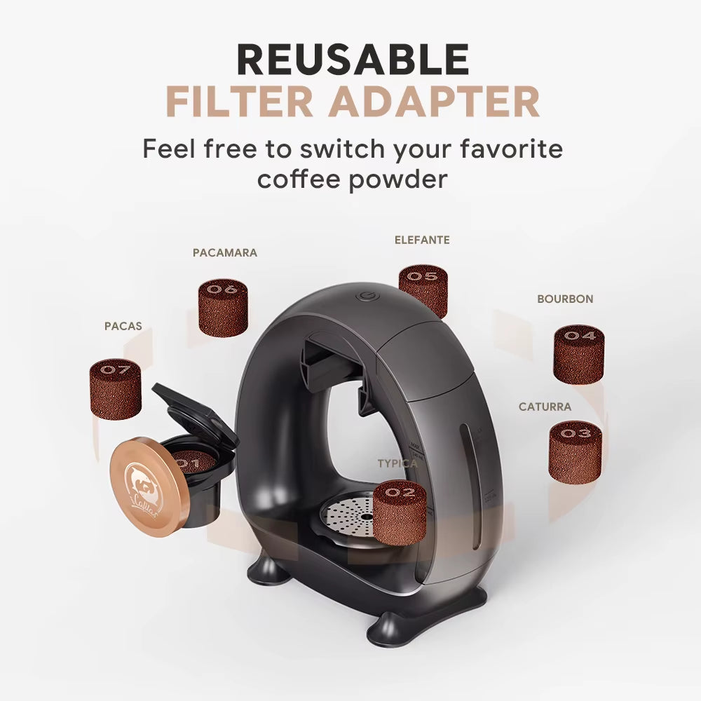Tragbare Kaffeemaschine, Amerikanische Kapselkaffeemaschine Mit Niedrigem Dezibelwert, Kompatibel Mit Kaffeepulver Und K-Bechern, Originalkapseln