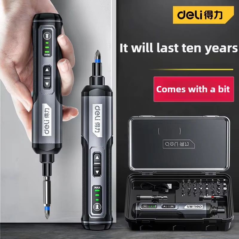 Deli Handheld Elektrische Schraubendreher Lithium Lade Haushalt Schraubendreher Kleine Mini Elektrische Schraubendreher Werkzeug Set