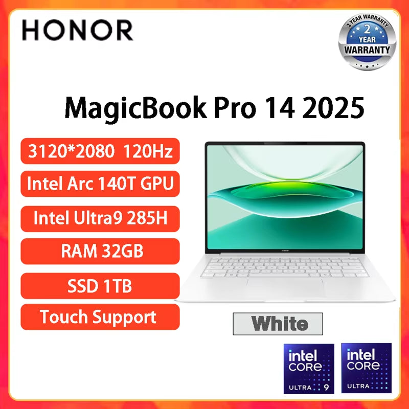 HONOR Magicbook Pro 14 2025 Laptop Intel Core Ultra 5 225H 32 GB 1 TB 14,6 Zoll 3,1 K 120 Hz Gamer Computer PC Notebook Ultrabook