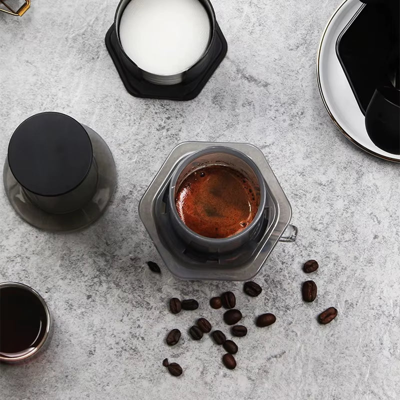 YRP Kaffeemaschine, Tragbare Espressomaschine, Französische Presse Für Auto Und Zuhause, Camping, Reisen, Kaffeekanne, Luftpresse, Ae&Ropress