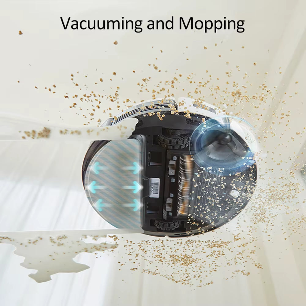 Yeedi Vac 2 Pro Roboter-Staubsauger, 3000 Pa Saugkraft, Vollautomatischer Kehrroboter, 2-In-1-Nass- Und Trockenreiniger-App, Sprachsteuerung Staubsauger Robot