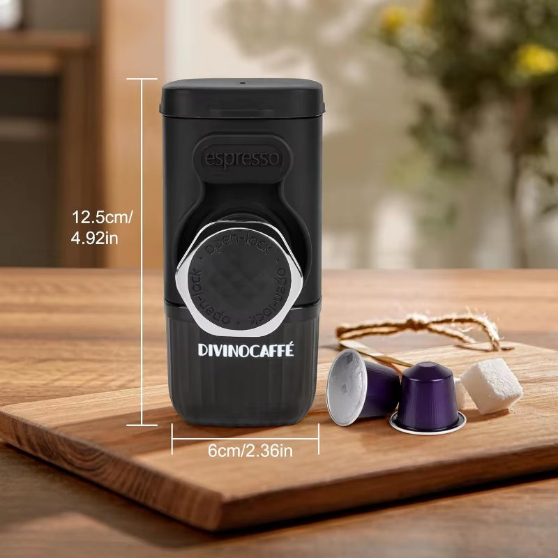 Portable Espresso Maker Mini Manual Espresso Machine 2 in 1 Small Travel Coffee Machine Perfect Gifts for Camping Picnic Hike