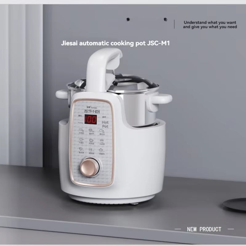 MK9 Automatische Kochmaschine 1,5 L Küchenroboter Artefakt Haushalt Nichtrauch Multifunktionale Bratpfanne 220–240 V 900 W