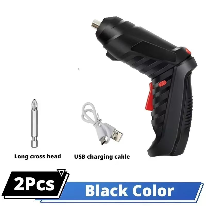 47 Stücke Elektrische Schraubendreher Cordless Elektrische Kit Haushalt Kleine Elektrische Bohrer Fahrer Front LED Licht Einfach Für Kleine Hause Werkzeuge