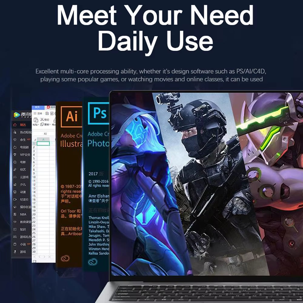 Crelander I7 Gaming Laptop 15,6 Zoll Ips Bildschirm Intel 11. Gen I7-1185G7 Nvidia Geforce Mx450 Gpu Gamer Notebook Computer