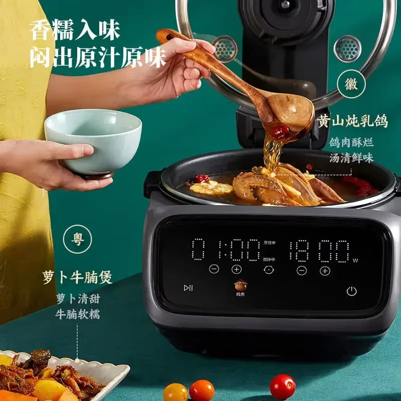 Midea Kochmaschine Für Zuhause, Automatische Intelligente Bratpfanne, Hochleistungs-Multifunktions-Rauchfreier 1800 W Kochroboter