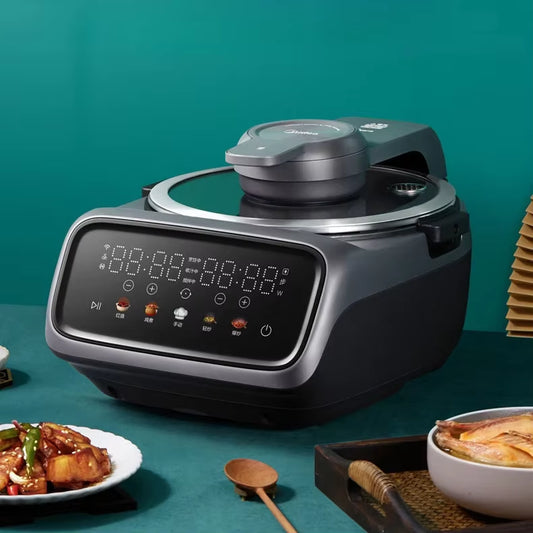 Midea Kochmaschine Für Zuhause, Automatische Intelligente Bratpfanne, Hochleistungs-Multifunktions-Rauchfreier 1800 W Kochroboter