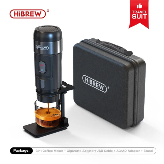 Hibrew Tragbare Kaffeemaschine Für Auto Und Zuhause, DC12V Expresso-Kaffeemaschine, Passend Für Nexpresso Dolce Pod Kapselkaffeepulver H4A