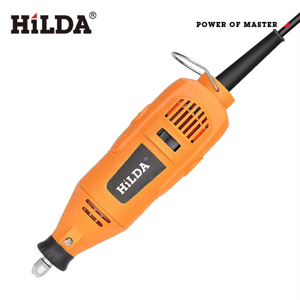 HILDA 500 W Grüner Graveur, Elektrische Bohrmaschine, 6 Positionen, Variable Geschwindigkeit, Hochleistungs-Holzbearbeitungs-Drehwerkzeug-Set, Schleifpolieren