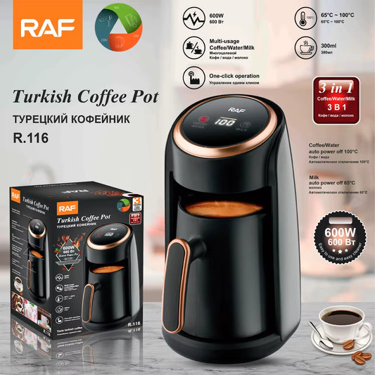 Automatische Türkische Kaffeemaschine, Kabelloser Elektrischer Topf, Tragbare Reise-Kaffeemaschine, 600 W, 220 V