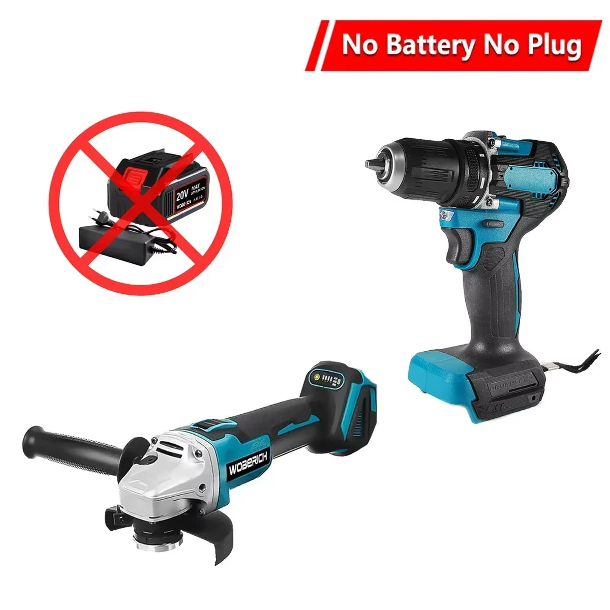 2 in 1 125 Mm Bürstenloser Elektrischer Winkelschleifer Akku-Schlagbohrschrauber Schraubendreher Combo Kit Für Makita Akku Elektrowerkzeug-Sets