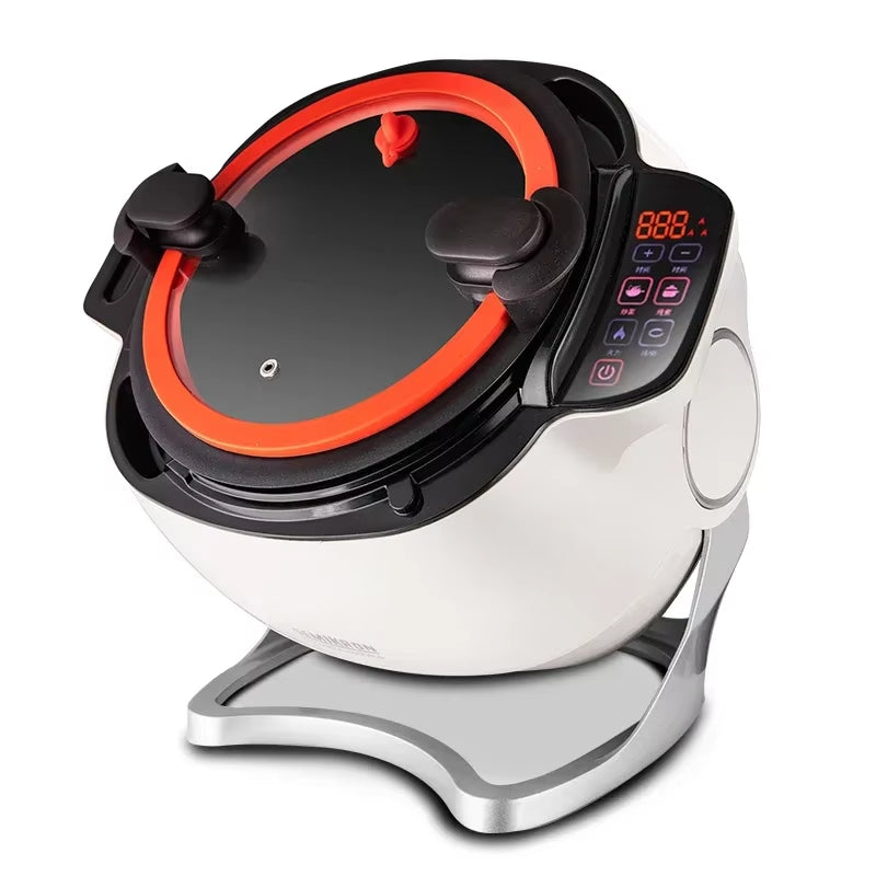 6L Vollautomatische Lebensmittel Kochmaschine Intelligente Haushalts Trommel Kochroboter Gebratener Reis Maschine Kochen Wok