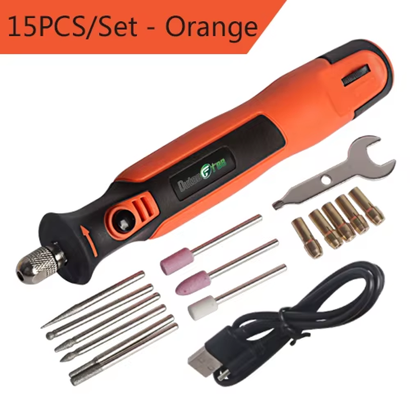 DIY Mini Akku-Bohrschrauber 50W USB Bohrmaschine Werkzeuge Für Schmuck Metall Glas Mini Wireless Bohrer Mit Zubehör Set 0-18000Rpm