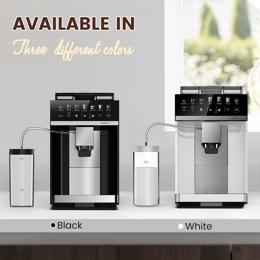 Automatische Espressomaschine Mcilpoog M3, Integrierter Milchaufschäumer Und Tank, 7 Kaffeesorten, Touchscreen
