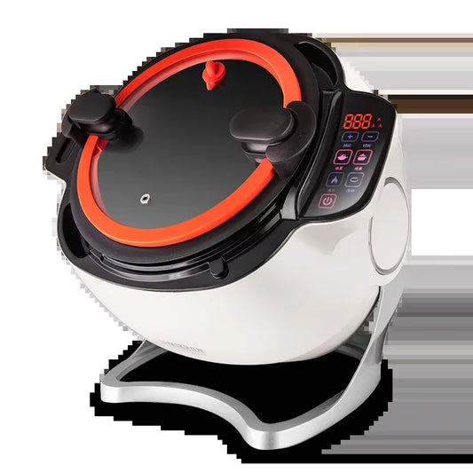 6L Vollautomatische Lebensmittel Kochmaschine Intelligente Haushalts Trommel Kochroboter Gebratener Reis Maschine Kochen Wok