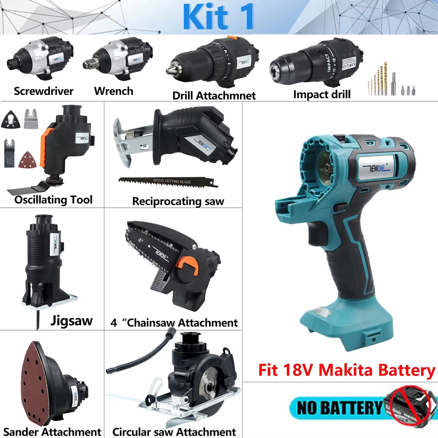 10 in 1 Gebürstete Multifunktion Werkzeuge Elektro Werkzeuge Set Kettensäge Multi Tool Elektro Schrauber Elektro Bohrmaschine DIY Holz Bearbeitung