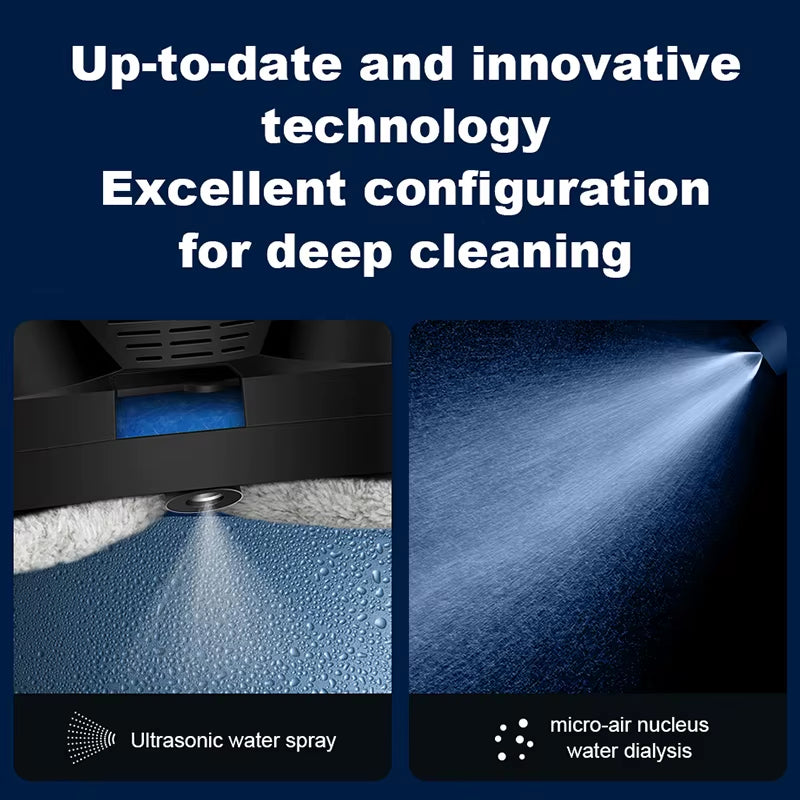 (Codepromo:Aewd55)Ultradünner Fensterreinigungsroboter Liectroux HCR-10 Mit Ultraschall-Wassersprühfunktion, Staubsaugerroboter Für Fenster, Glaswischer, Trocken- Und Nasswischen, AI Route, Fernbedienung Staubsauger Robot