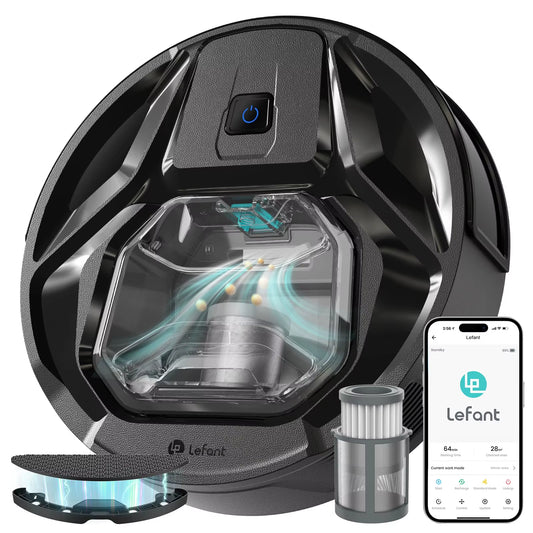 Lefant M320 Kabelloser Roboter-Staubsauger Und Mopp, 6000 Pa, 210 Minuten Laufzeit, Selbstaufladend, Ideal Für Hartböden, Tierhaare, Teppiche Staubsauger Robot