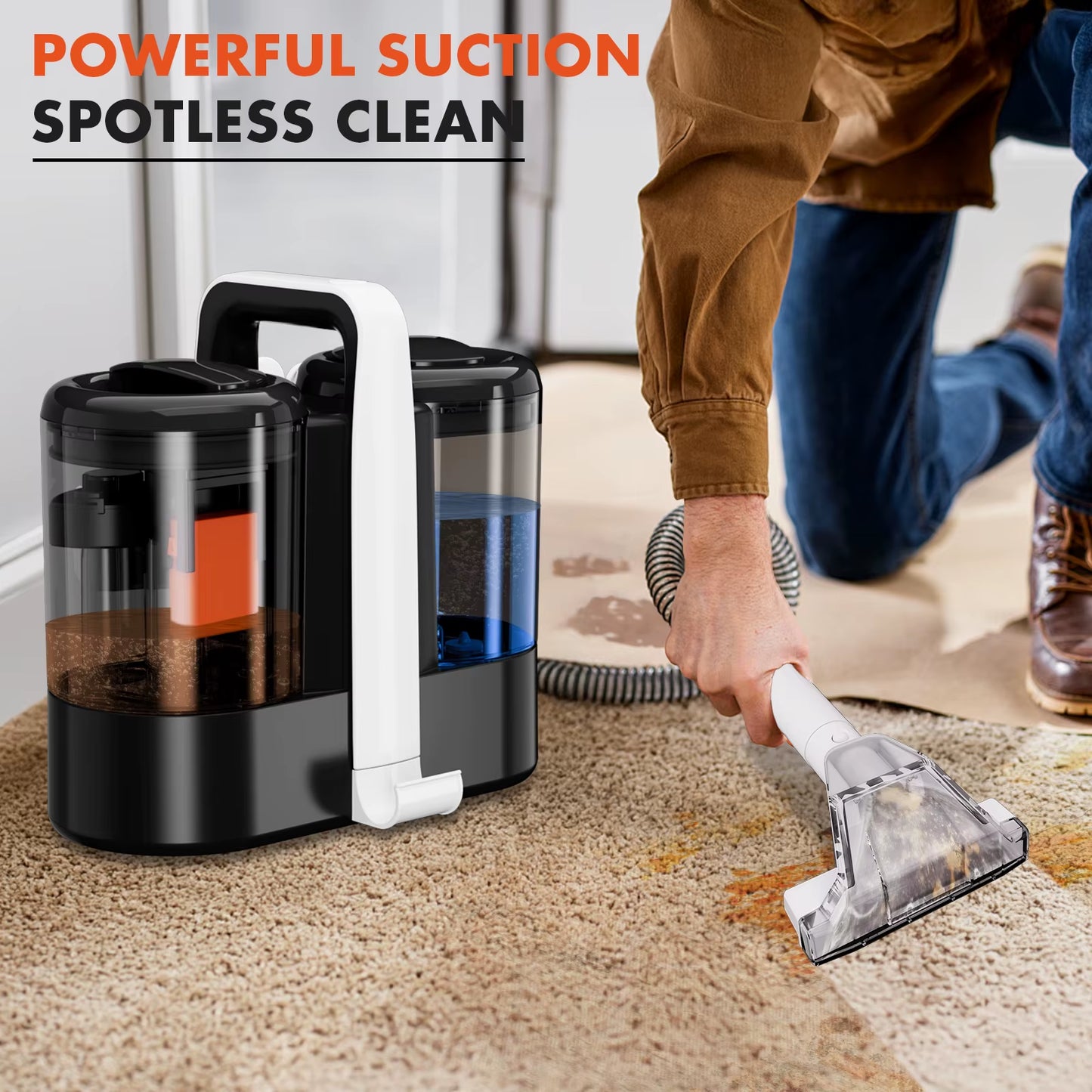 ROBOEVO Spot Cleaner 600/450 W 15/11 Kpa Hand-Teppichreiniger Für Sofa, Vorhang, Sprühabsaugung, Integrierte Maschine, Saubere Maschine Staubsauger Robot